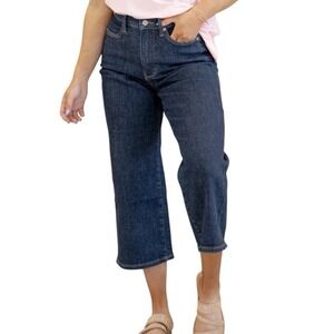 JUDY BLUE Crop Wide Leg Jeans Tummy Control High Rise Womens sz 5/27 JB88716